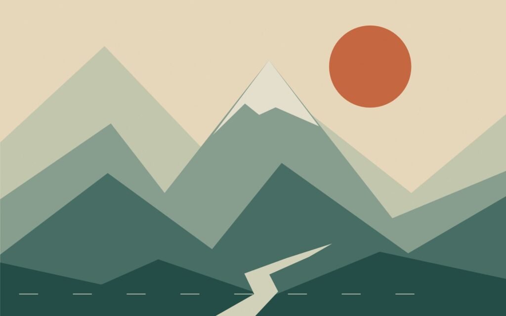 APNEWZ – Reisen: originale geometrische Illustration