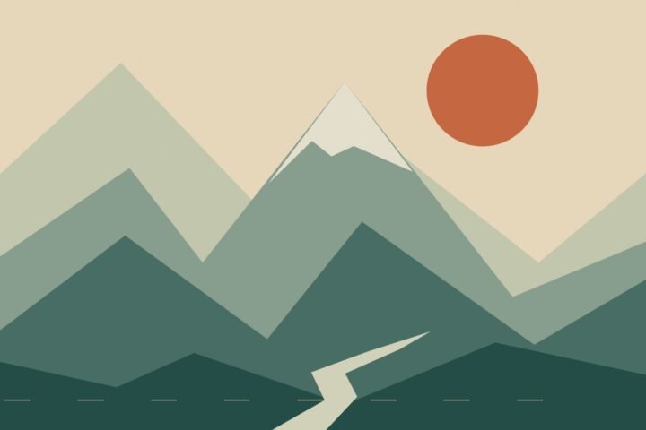 APNEWZ – Reisen: originale geometrische Illustration
